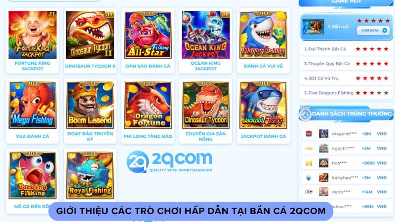 Bắn Cá 2qcom - Cả Đại Dương Tiền Thưởng Đang Chờ Bạn 2 gioi-thieu-cac-tro-choi-hap-dan-tai-ban-ca-2qcom