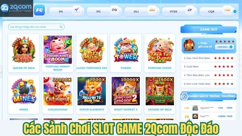 SLOT GAME 2Qcom - Cách Chơi Đơn Giản, Kiếm Thưởng Hấp Dẫn 2024 2 cac-sanh-choi-slot-game-2qcom-doc-dao